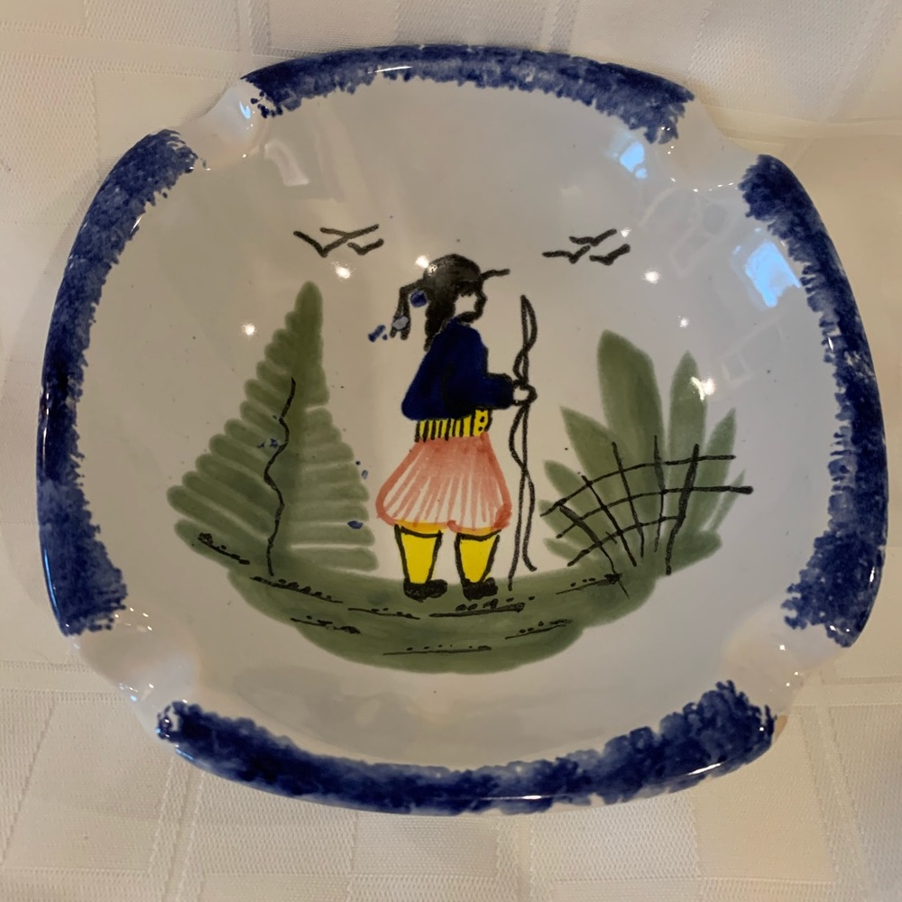 HB Quimper Breton Man Ashtray